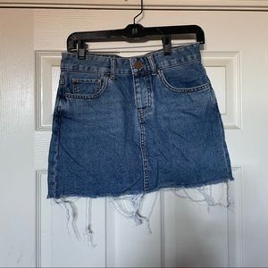 mini denim skirt